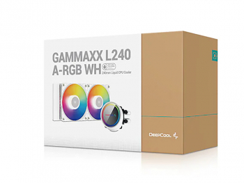 AIO Liquid Cooling Deepcool "GAMMAXX L240 ARGB White" (≤30 dB(A), 69.34 CFM,2x120mm,ARGB,250W,1330g)