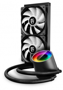 AIO Liquid Cooling Deepcool "CASTLE 240 RGB V2" (≤30 dB(A), 69.34 CFM, 2x120mm, RGB LED, 1426g.)
