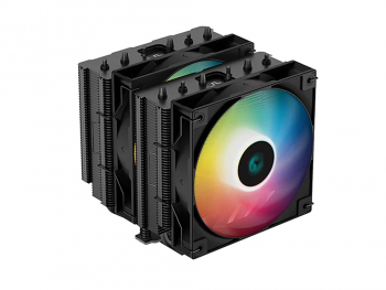 AC Deepcool "AG620 BK ARGB" (<29.4dBA, 300-1850RPM, 67.88CFM, 2x120mm, ARGB, 260W, 6x6mm, 1300g.)