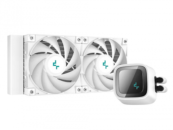 AIO Liquid Cooling Deepcool "LS520 White" (<32.9dBA, 85.85CFM, 2x120mm, ARGB LED, 1305g.)