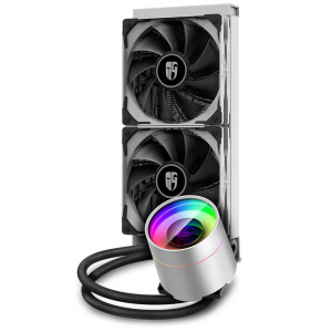 AIO Liquid Cooling Deepcool "CASTLE 240EX WHITE" (≤32.1 dB(A), 64.4 CFM, 2x120mm, RGB LED, 1420g.)