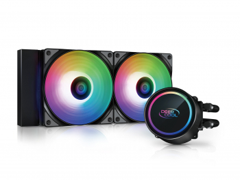 AIO Liquid Cooling Deepcool "GAMMAXX L240 ARGB" (≤30 dB(A), 69.34 CFM, 2x120mm, ARGB, 250W, 1330g)
