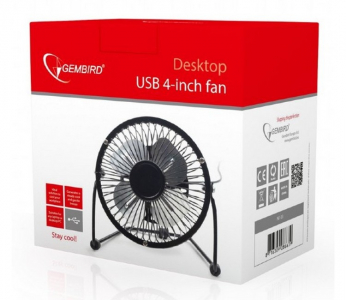 USB 4" desktop fan, black, NF-03