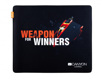 Gaming Mouse Pad Canyon MP-5, 350 x 250 x 3 mm, Anti-fraying stitching, Anti-slip rubber base, Black