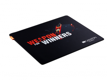 Gaming Mouse Pad Canyon MP-5, 350 x 250 x 3 mm, Anti-fraying stitching, Anti-slip rubber base, Black