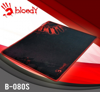 Gaming Mouse Pad Bloody B-080S, 430 x 350 x 2mm, Cloth/Rubber, Anti-fray stitching, Black/Red