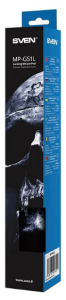 Gaming Mouse Pad SVEN GS1L, 450 x 400 x 3mm, Fabric surface for Speed, Rubberized base, Picture