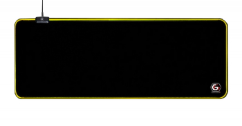 Gaming Mouse Pad  GMB  MP-GAMELED-L, 800 × 300 × 4mm, Natural rubber foam + Fabric, RGB, Black