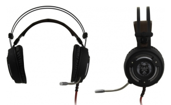 Gaming Headset Qumo Avalon, 50mm drivers, 20-20khz, 32 Ohm, 100db, 7 color backlight, 2x3.5mm+USB 