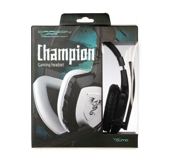 Gaming Headset Qumo Сhampion, 40mm drivers, 20-20khz, 32 Ohm, 100db, 444g., 2x3.5mm