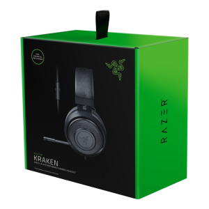 Gaming Headset Razer Kraken, 50mm drivers, 12-28kHz, 32 Ohm, 109db, 322g, 1.3m, 3.5mm, Black