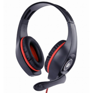  Gaming Headset GMB GHS-05-R, 40mm driver, 20-20000Hz, 32 Ohm, 102 db, 0.250g, 3.5mm, Black/Red