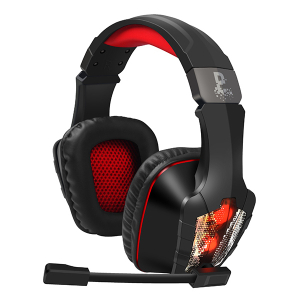 Gaming Headset Qumo Protector, 30 & 40mm drivers, 20-20kHz, 16 Ohm, 120db, 362g., 2xRGB, 3.5mm+USB