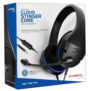 Gaming Headset HyperX Cloud Stinger PS4, 50mm driver, 30 Ohm, 18-23000hz, 102db,275g, 3.5mm