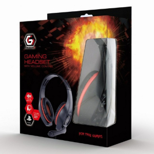  Gaming Headset GMB GHS-05-R, 40mm driver, 20-20000Hz, 32 Ohm, 102 db, 0.250g, 3.5mm, Black/Red