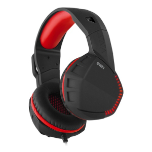 Gaming Headset SVEN AP-U989MV, 50mm drivers, 20-20000Hz, 32 Ohm, 108dB, 520g., USB, Black/Red