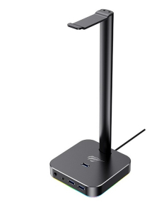 Gaming Headset Stand Havit TH610, 285x100x100mm, 1x3.5mm, 3xUSB 2.0, RGB, Full metal 