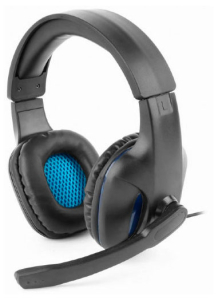  Gaming Headset GMB GHS-04, 40mm driver, 20-20000Hz, 32 Ohm, 95 db, 0.250g, 3.5mm, Black/Blue