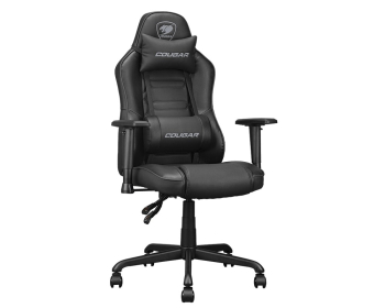 Gaming Chair Cougar FUSION S Black, User max load up to 120kg / height 145-180cm