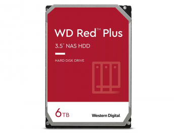 3.5" HDD  6.0TB -SATA-128MB Western Digital "Red Plus (WD60EFZX)", NAS, CMR