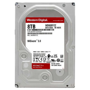 3.5" HDD  8.0TB-SATA-128MB Western Digital  "Red Plus (WD80EFZZ)", NAS, CMR