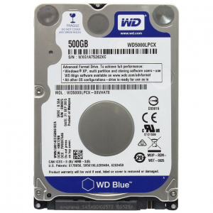 2.5" HDD  500GB Western Digital " Blue (WD5000LPCX)"  [SATA3, 16MB, 5400rpm, 7.0mm]