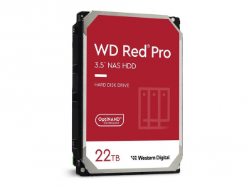 3.5" HDD 22.0TB-SATA-512MB Western Digital  "Red Pro (WD221KFGX)", NAS, CMR