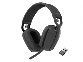 Wireless Headset Logitech Zone Vibe 125, 40mm driver, 20-20kHz, 118db, Dual mic, Bluetooth, Graphite