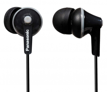  Earphones Panasonic RP-HJE125E-K Black, w/o Mic, 1 x mini-jack 3.5mm