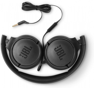 Headphones  JBL T500 Black, On-ear.