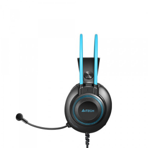 Headset A4tech FH200i, 50mm driver, 20-20kHz, 16 Ohm, 100dB, 1.8m, 3.5mm, Black/Blue