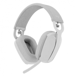 Wireless Headset Logitech Zone Vibe 100, 40mm driver, 20-20kHz, 118db, Dual mic, Bluetooth, White