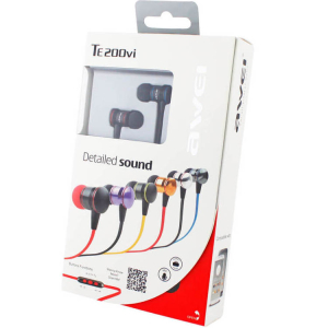 Awei earphones, TE-200Vi, Black