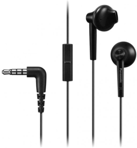  Earphones Panasonic RP-TCM55GC-K Black, Mic, 4pin 1*mini-jack 3.5mm