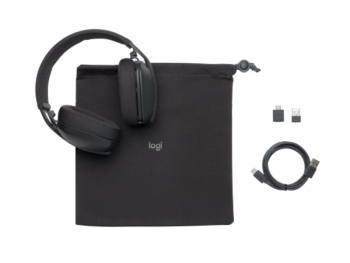 Wireless Headset Logitech Zone Vibe 125, 40mm driver, 20-20kHz, 118db, Dual mic, Bluetooth, Graphite