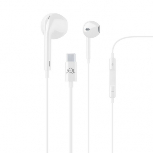 Cellular Capsule Arctic earphone with mic, Type-C, White