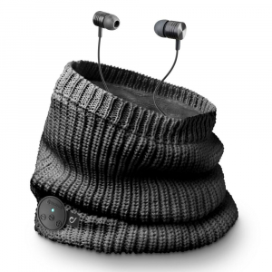 Cellular Bluetooth Stereo Music Scarf, Black