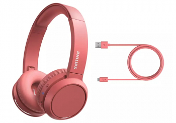 Bluetooth headphones Philips TAH4205RD/00, Red