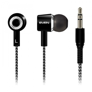 Earphones SVEN SEB-109  Black-Gray, 3pin 3.5mm mini-jack