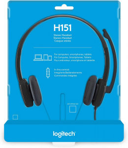 Headset Logitech H151, Mic, 1 x mini-jack 3.5mm