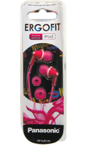  Earphones Panasonic RP-HJE125E-P Pink, w/o Mic, 1 x mini-jack 3.5mm