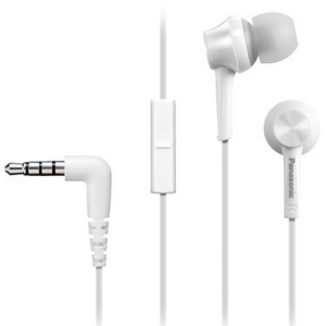  Earphones Panasonic RP-TCM115GCW White, Mic, 4pin 1*mini-jack 3.5mm