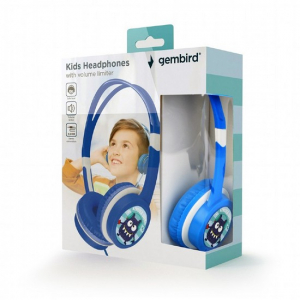 Kids headphones with volume limiter, Blue, Gembird, MHP-JR-B