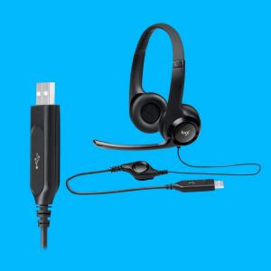 Headset Logitech H390, Mic, Black, USB