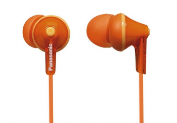  Earphones Panasonic RP-HJE125E-D Orange, w/o Mic, 1 x mini-jack 3.5mm