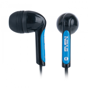 Earphones SVEN E-135  Black/Blue, 3pin L-3.5mm mini-jack