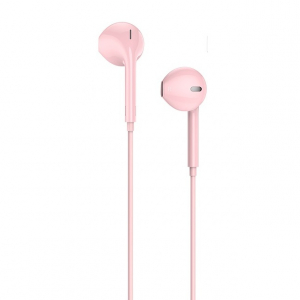 Earphones Hoco M55 Pink with Microphone, 4pin 3.5mm mini-jack, Cable:1.2m.