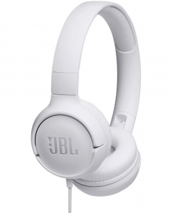 Headphones  JBL T500 White, On-ear.