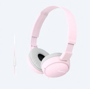 Headphones  SONY  MDR-ZX110AP, Mic on cable,  4pin 3.5mm jack L-shaped, Cable: 1.2m, Pink