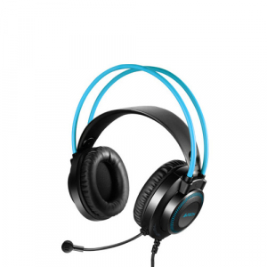 Headset A4tech FH200i, 50mm driver, 20-20kHz, 16 Ohm, 100dB, 1.8m, 3.5mm, Black/Blue